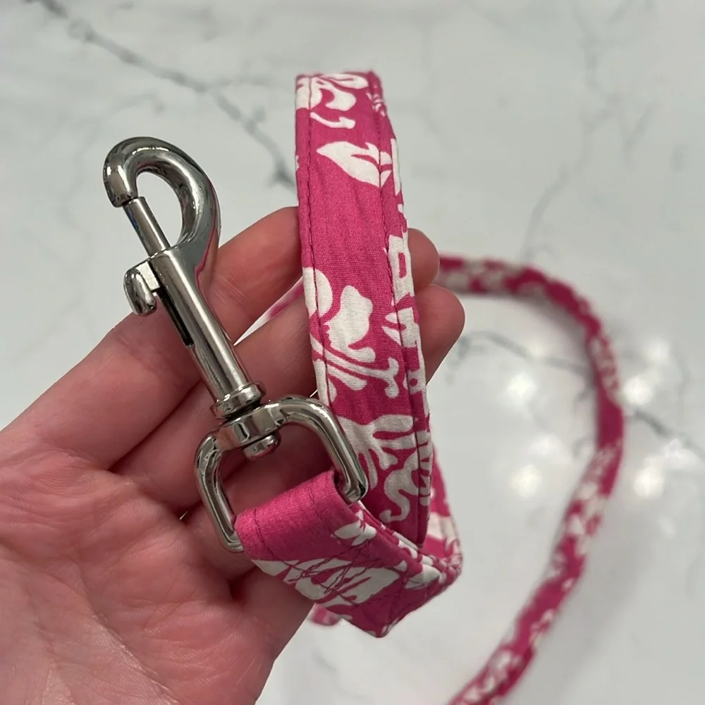Pink Floral Print Dog Leash